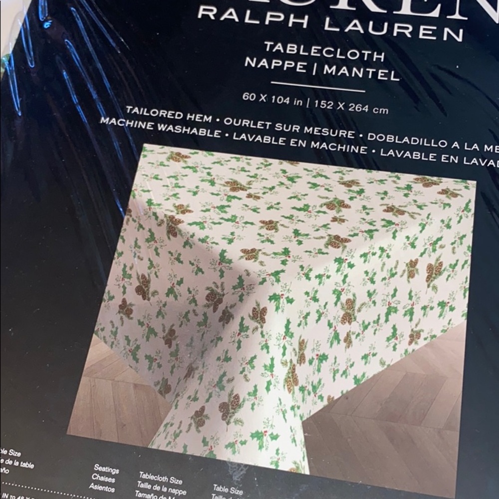 NEW Ralph Lauren Rectangle Cloth Table Cloth - Picture 3 of 3